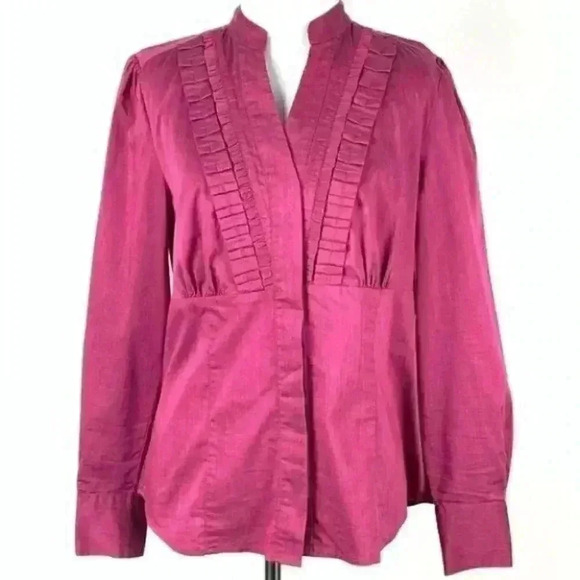 Worthington stretch womens top M button down long - Picture 1 of 9